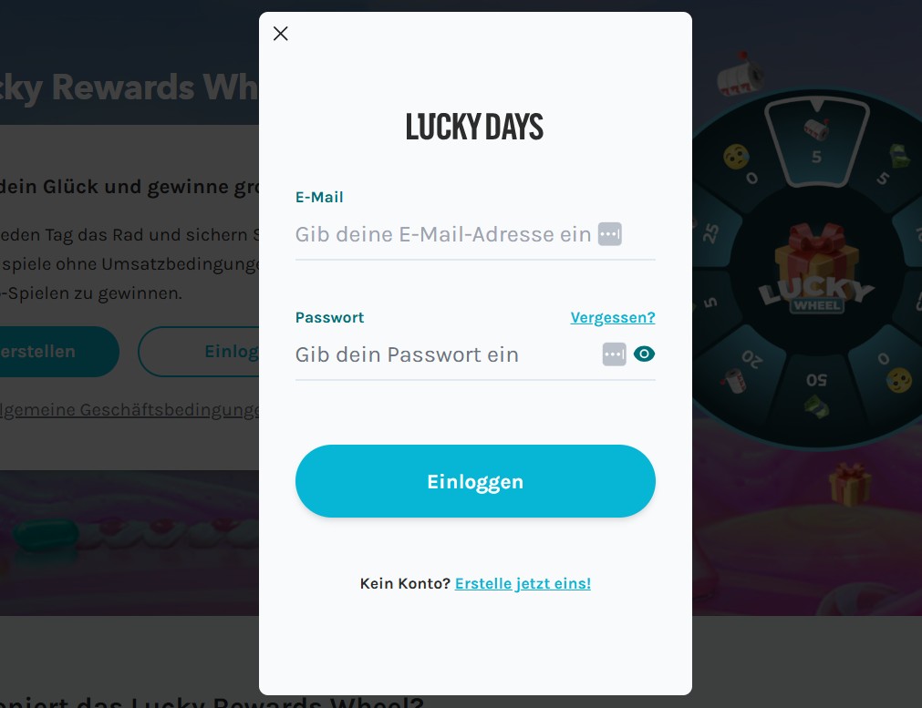 Lucky Days Casino Login